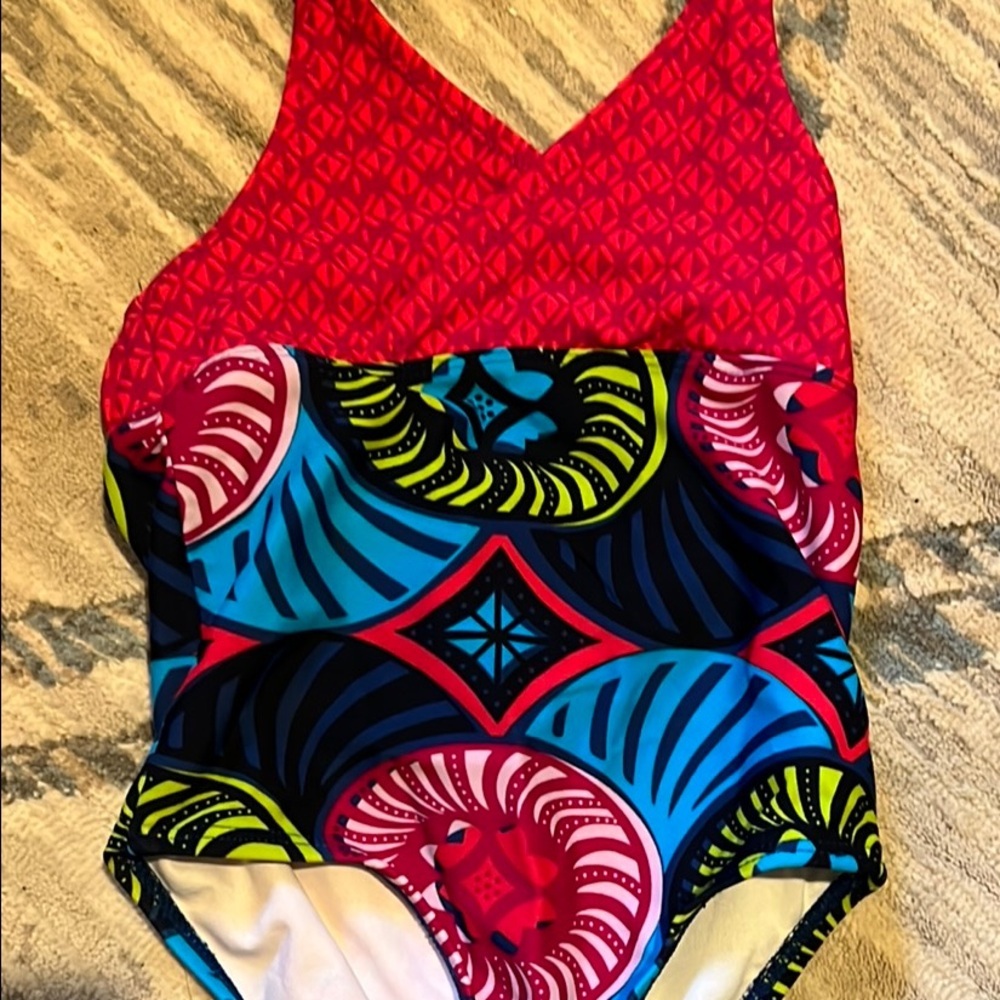 Tea Collection Red and Blue One Piece Swim